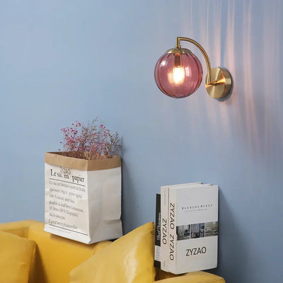 Glass Ball Wall Sconce – Modern Metal & Glass Light for Stylish Interior