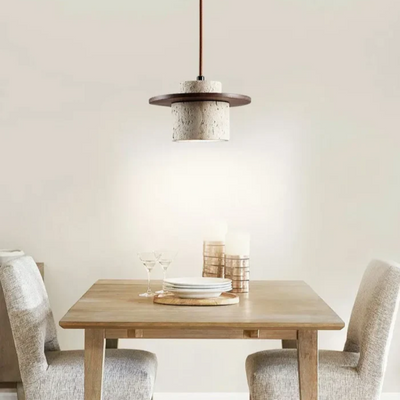 Travertine Pendant Light – Natural Stone Elegance with Modern Charm