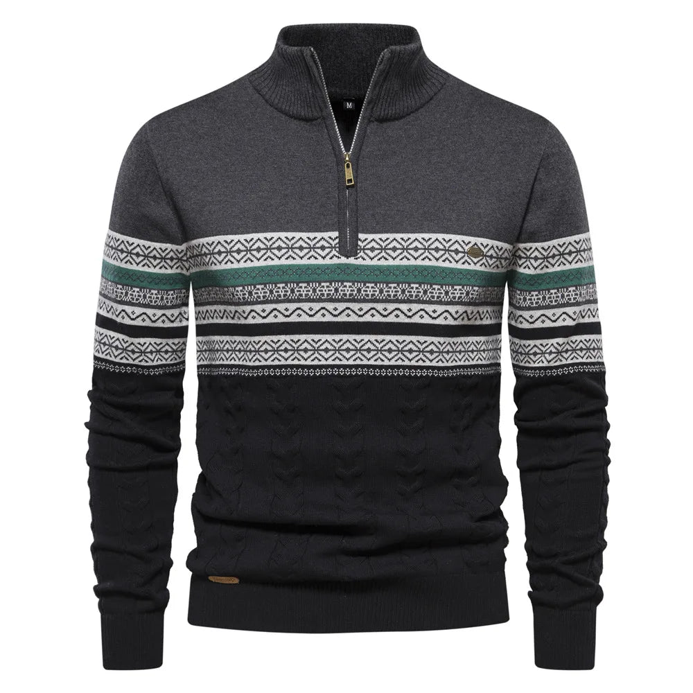 Garry Quarter-Zip Sweater – Timeless Style & Cozy Warmth in a Premium Cotton Blend