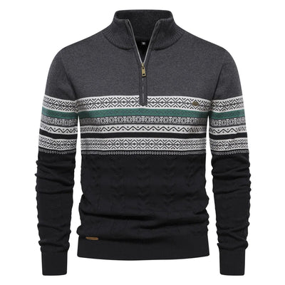 Garry Quarter-Zip Sweater – Timeless Style & Cozy Warmth in a Premium Cotton Blend