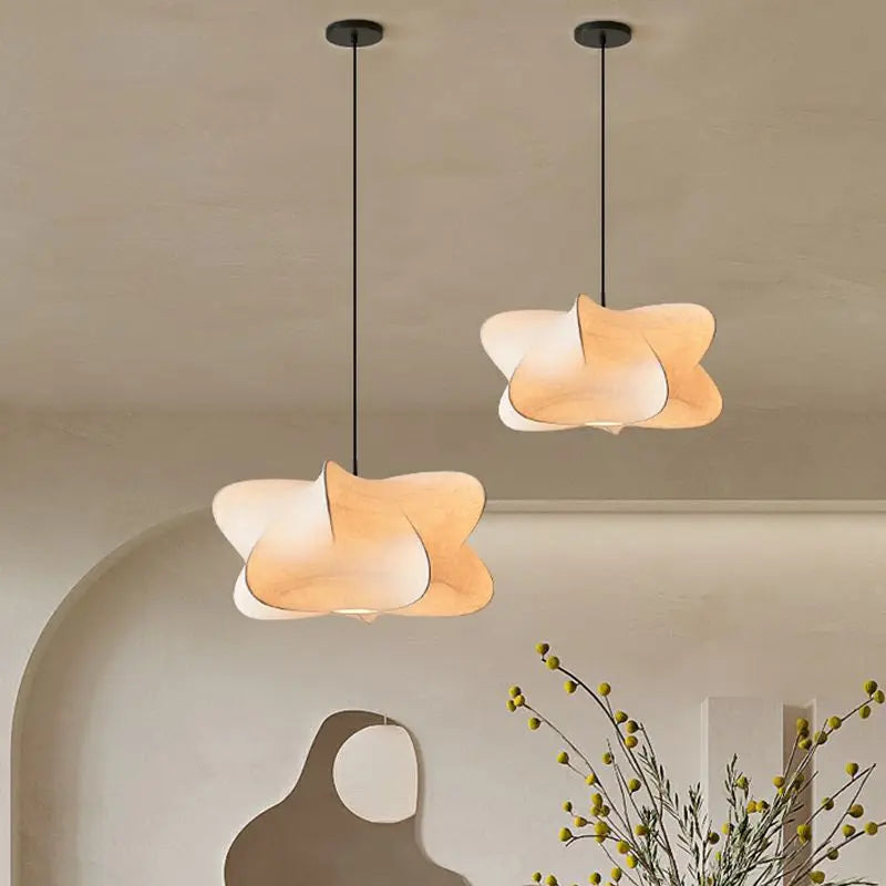 Wabi-Sabi Silk Pendant Light – Embracing Imperfection with Timeless Elegance