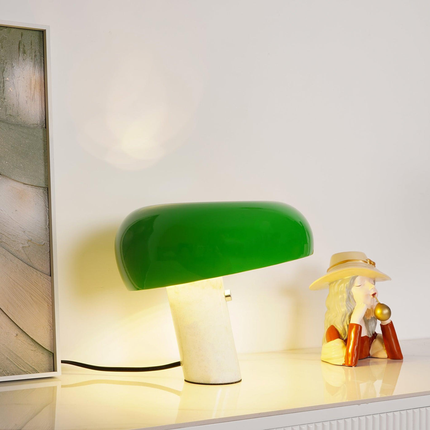 Art Marble Table Lamp – Luxury Italian Carrara Marble & Metal Design