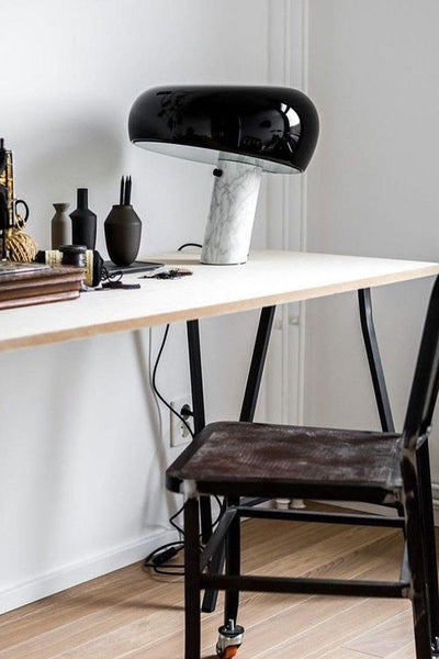 Art Marble Table Lamp – Luxury Italian Carrara Marble & Metal Design