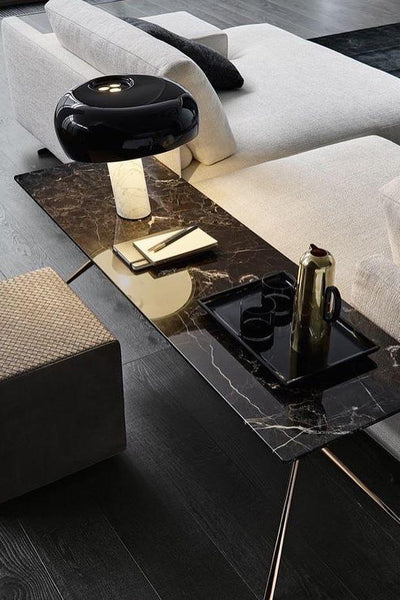 Art Marble Table Lamp – Luxury Italian Carrara Marble & Metal Design