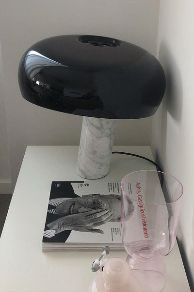 Art Marble Table Lamp – Luxury Italian Carrara Marble & Metal Design
