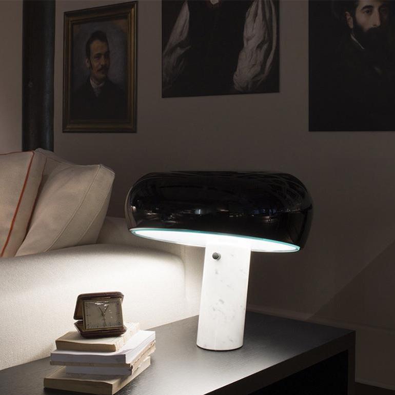 Art Marble Table Lamp – Luxury Italian Carrara Marble & Metal Design
