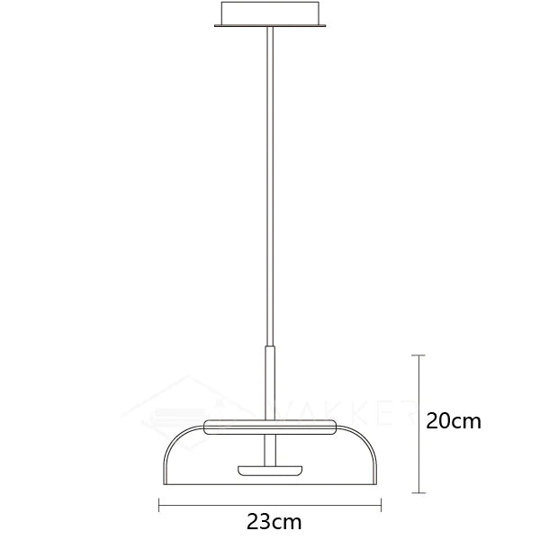 Solara Pendant Light – Elegant Brass & Glass LED Hanging Lamp