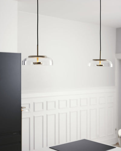 Solara Pendant Light – Elegant Brass & Glass LED Hanging Lamp