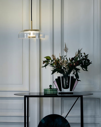 Solara Pendant Light – Elegant Brass & Glass LED Hanging Lamp