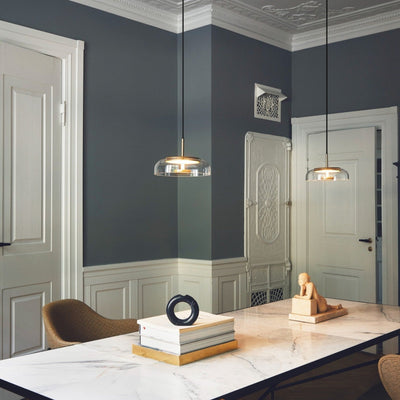 Solara Pendant Light – Elegant Brass & Glass LED Hanging Lamp