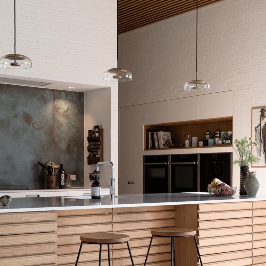 Solara Pendant Light – Elegant Brass & Glass LED Hanging Lamp