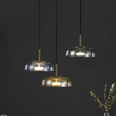 Solara Pendant Light – Elegant Brass & Glass LED Hanging Lamp