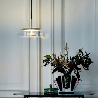 Solara Pendant Light – Elegant Brass & Glass LED Hanging Lamp
