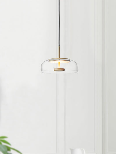 Solara Pendant Light – Elegant Brass & Glass LED Hanging Lamp