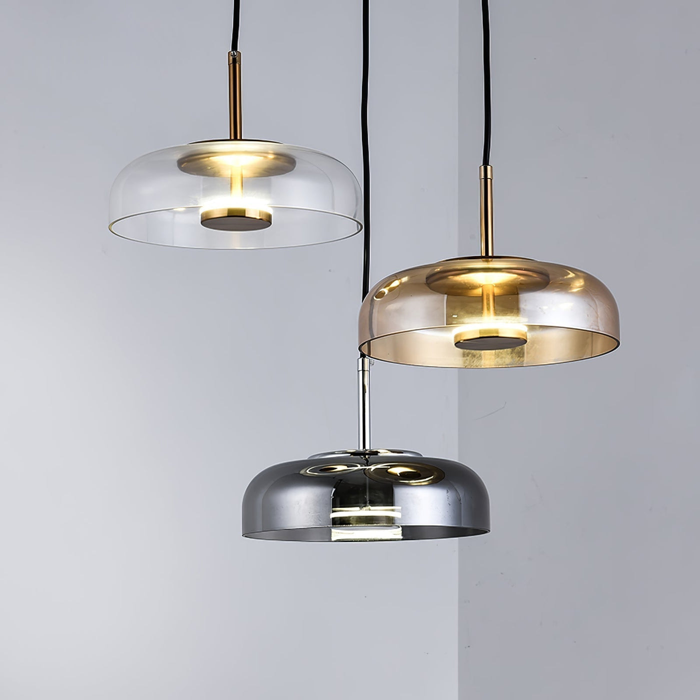 Solara Pendant Light – Elegant Brass & Glass LED Hanging Lamp