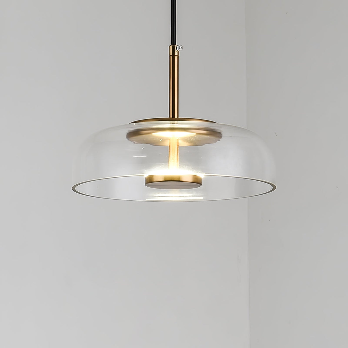 Solara Pendant Light – Elegant Brass & Glass LED Hanging Lamp