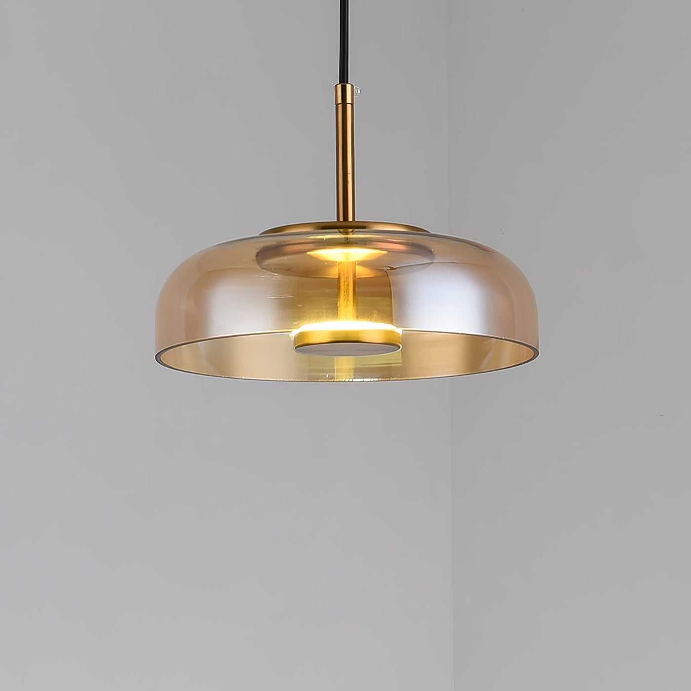 Solara Pendant Light – Elegant Brass & Glass LED Hanging Lamp