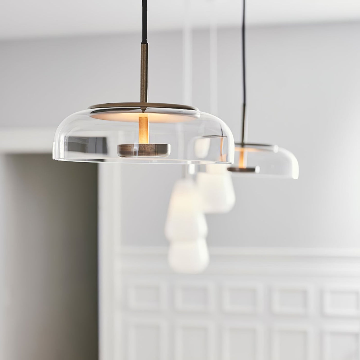 Solara Pendant Light – Elegant Brass & Glass LED Hanging Lamp