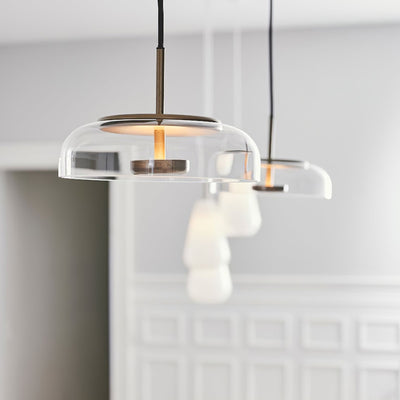 Solara Pendant Light – Elegant Brass & Glass LED Hanging Lamp