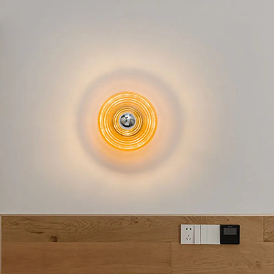 Vintage Ripple Glass Wall Sconce – Timeless Elegance with a Soft Glow