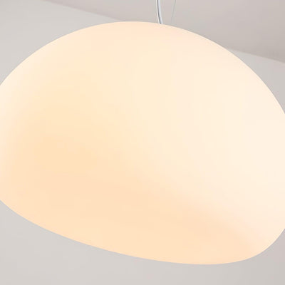 Steamed Bun Pendant Light – Elegant Frosted Glass Hanging Lamp (E26/E27)