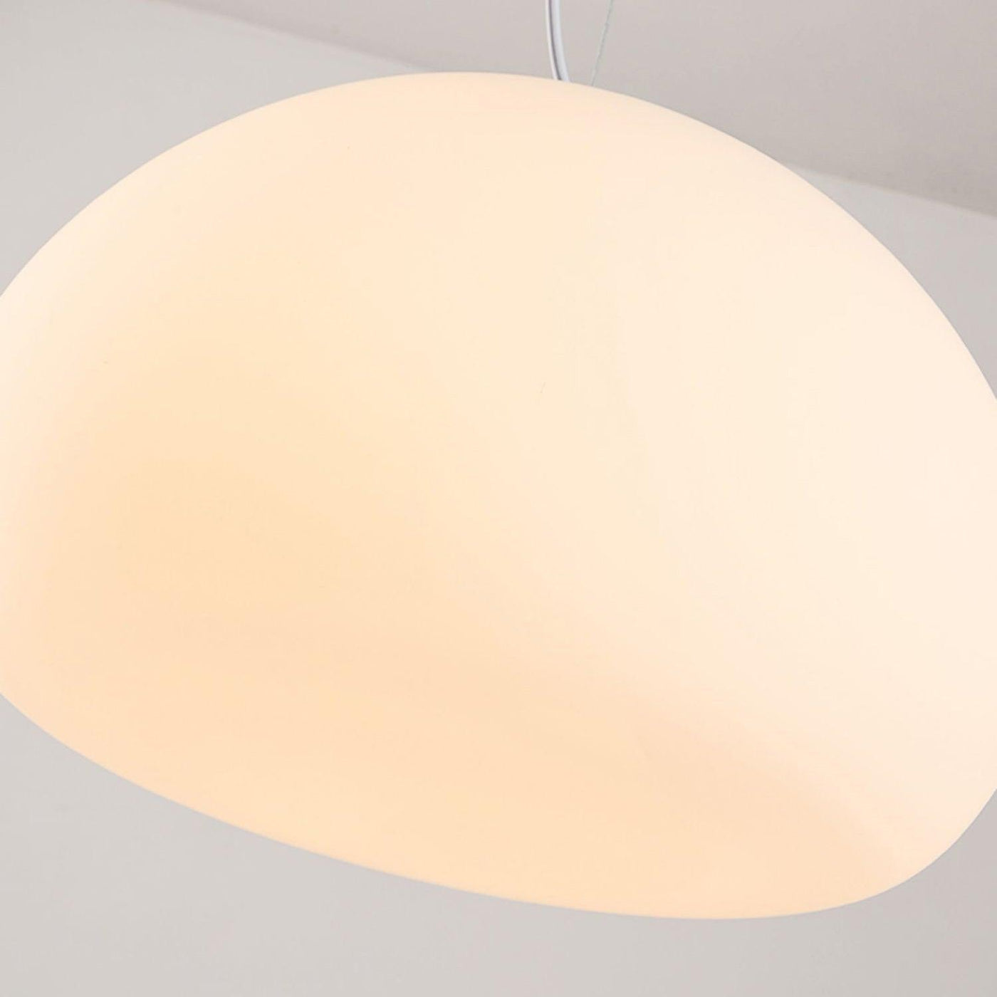 Steamed Bun Pendant Light – Elegant Frosted Glass Hanging Lamp (E26/E27)