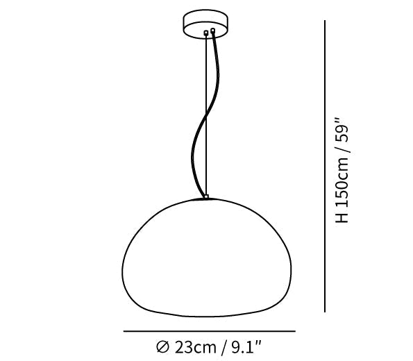 Steamed Bun Pendant Light – Elegant Frosted Glass Hanging Lamp (E26/E27)