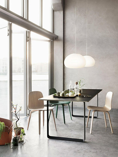 Steamed Bun Pendant Light – Elegant Frosted Glass Hanging Lamp (E26/E27)