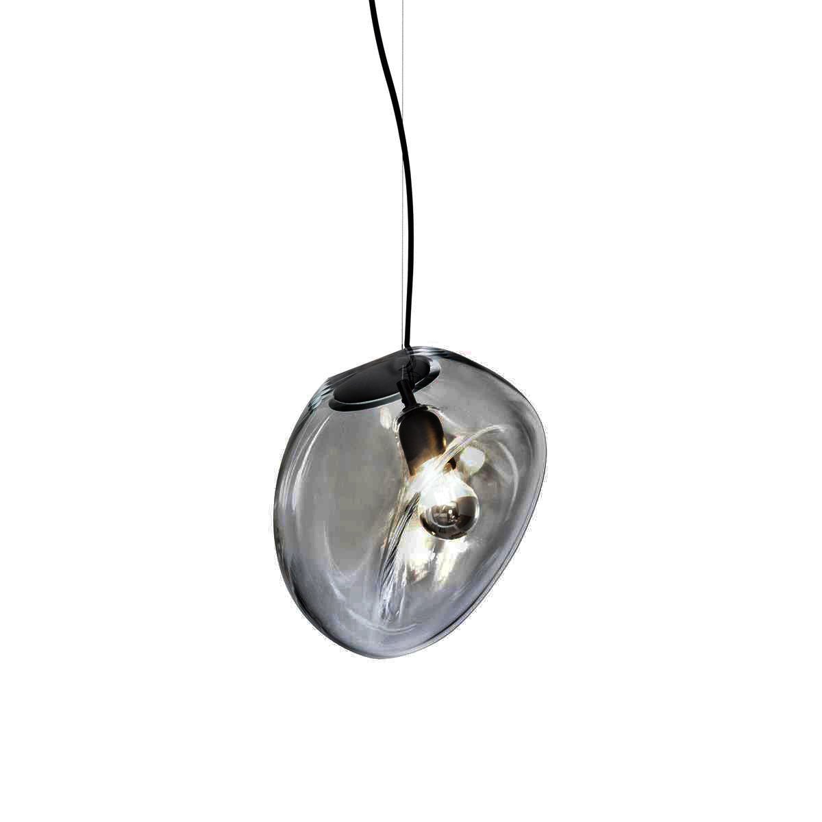 Suspended Water Drop Pendant Light – Modern Glass Hanging Lamp (E26/E27, Adjustable Height)