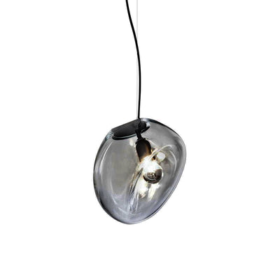 Suspended Water Drop Pendant Light – Modern Glass Hanging Lamp (E26/E27, Adjustable Height)