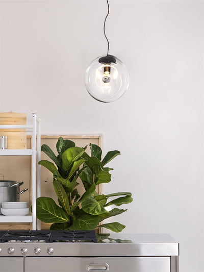 Suspended Water Drop Pendant Light – Modern Glass Hanging Lamp (E26/E27, Adjustable Height)