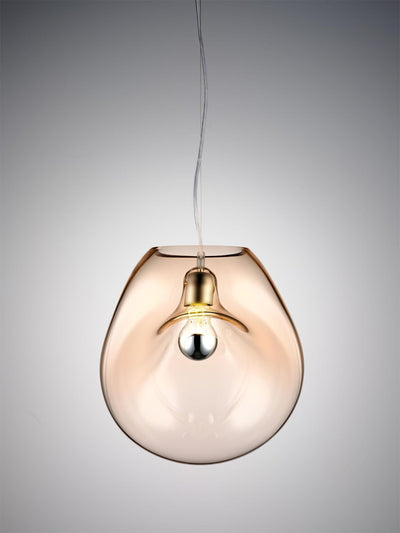 Suspended Water Drop Pendant Light – Modern Glass Hanging Lamp (E26/E27, Adjustable Height)