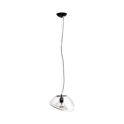 Suspended Water Drop Pendant Light – Modern Glass Hanging Lamp (E26/E27, Adjustable Height)