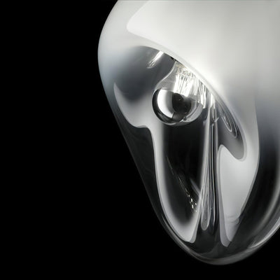 Suspended Water Drop Pendant Light – Modern Glass Hanging Lamp (E26/E27, Adjustable Height)