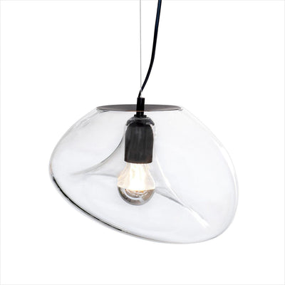 Suspended Water Drop Pendant Light – Modern Glass Hanging Lamp (E26/E27, Adjustable Height)