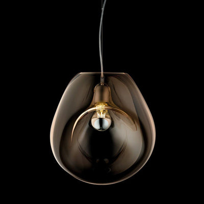 Suspended Water Drop Pendant Light – Modern Glass Hanging Lamp (E26/E27, Adjustable Height)
