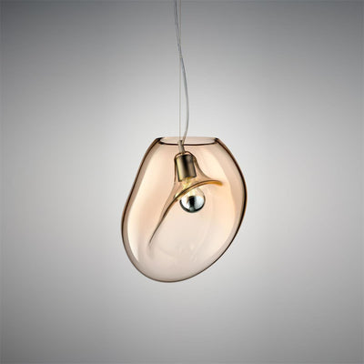 Suspended Water Drop Pendant Light – Modern Glass Hanging Lamp (E26/E27, Adjustable Height)
