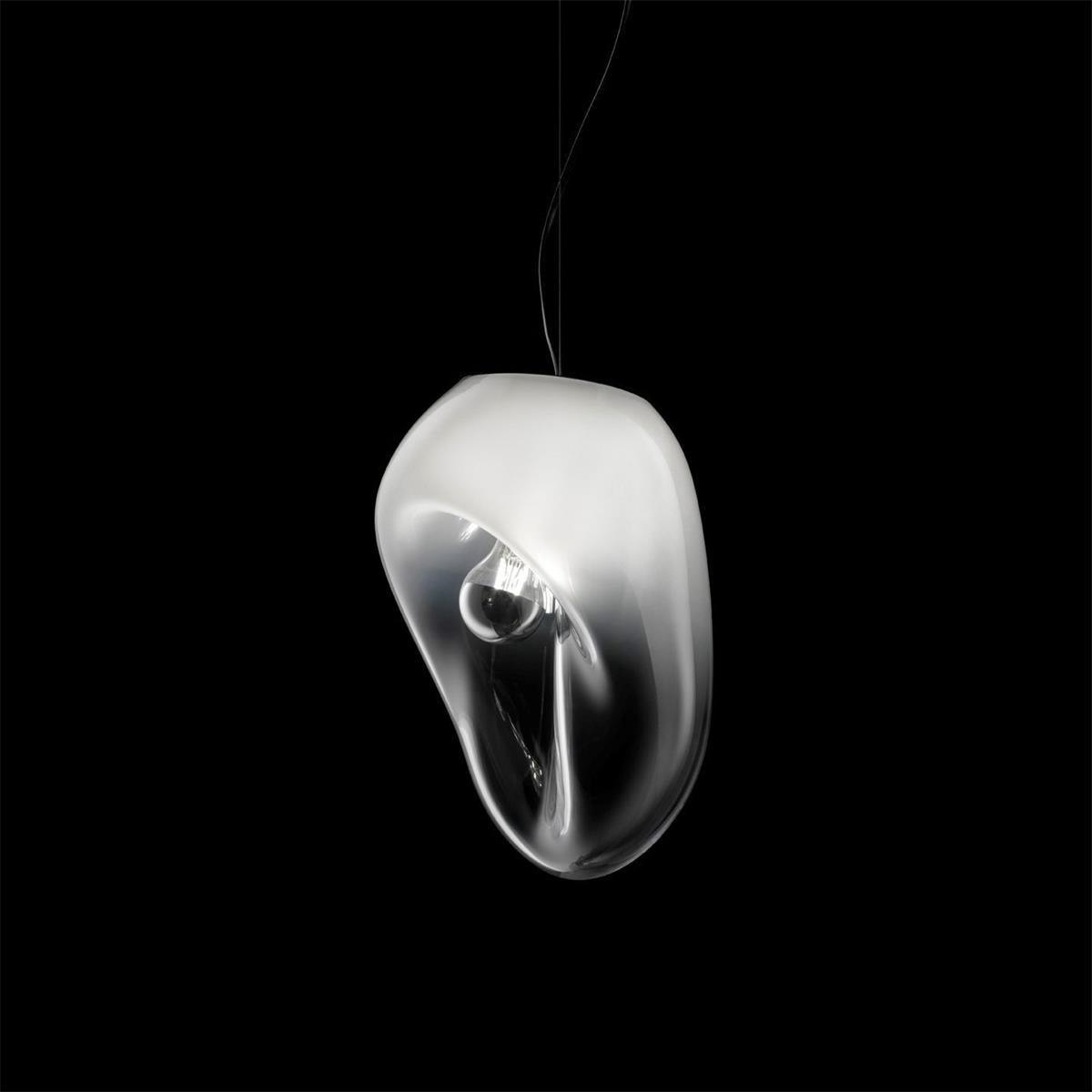Suspended Water Drop Pendant Light – Modern Glass Hanging Lamp (E26/E27, Adjustable Height)