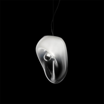 Suspended Water Drop Pendant Light – Modern Glass Hanging Lamp (E26/E27, Adjustable Height)