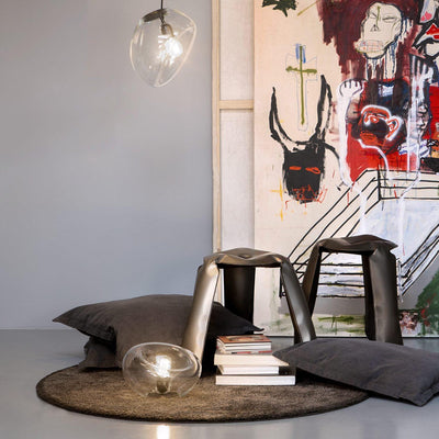 Suspended Water Drop Pendant Light – Modern Glass Hanging Lamp (E26/E27, Adjustable Height)