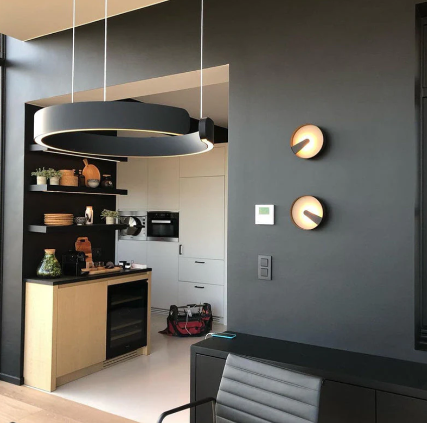Modern LED Pendant Light – Adjustable Dimmable Circle Design for Sophisticated Illumination