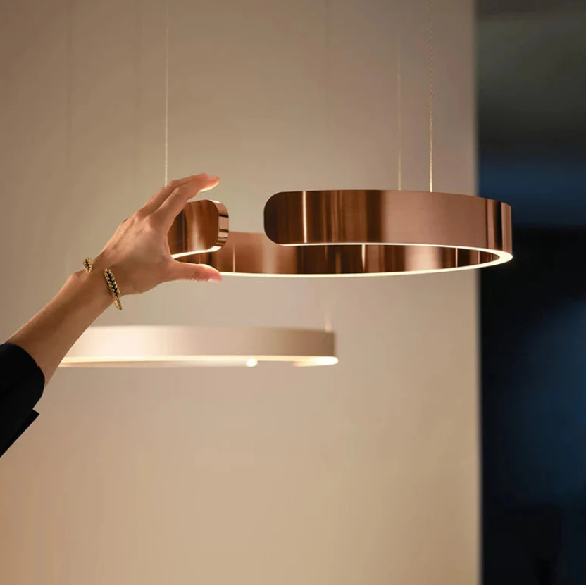 Modern LED Pendant Light – Adjustable Dimmable Circle Design for Sophisticated Illumination