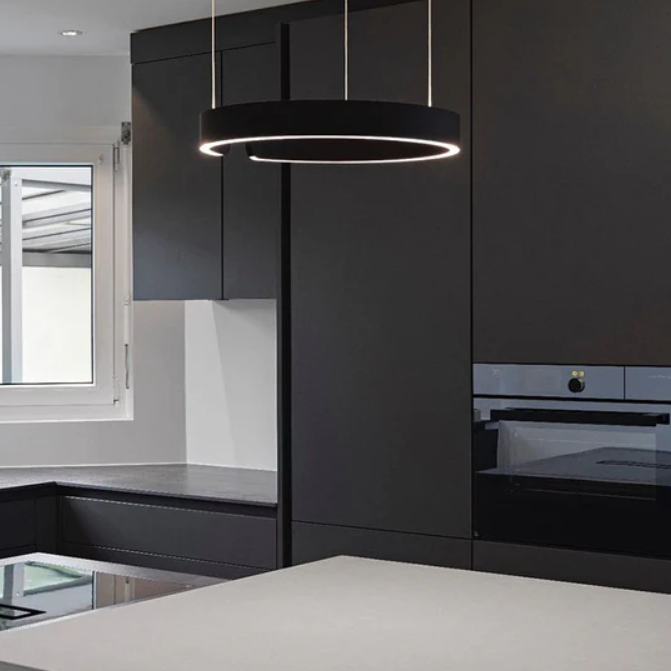 Modern LED Pendant Light – Adjustable Dimmable Circle Design for Sophisticated Illumination
