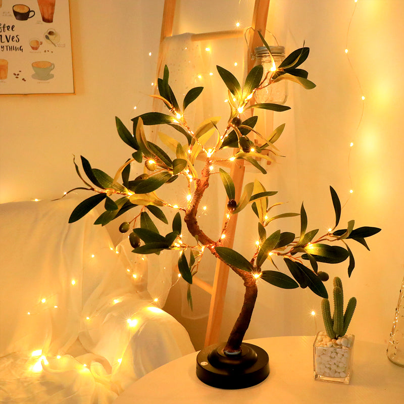 LED Tree Table Lamp – Flexible Branch Design & Warm White Glow