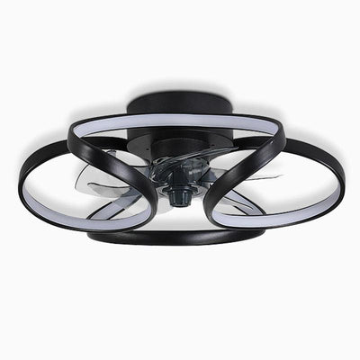Flower Ceiling Fan Light – Modern LED Chandelier with Remote Control (45W)