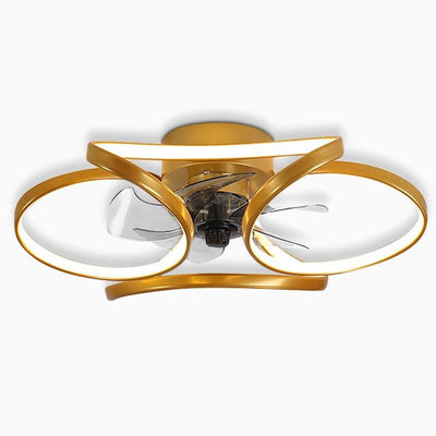 Flower Ceiling Fan Light – Modern LED Chandelier with Remote Control (45W)