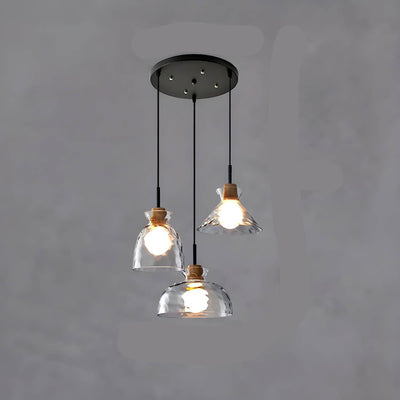 TOKYO Glass Chandelier – Minimalist Elegance with Ambient LED Lighting