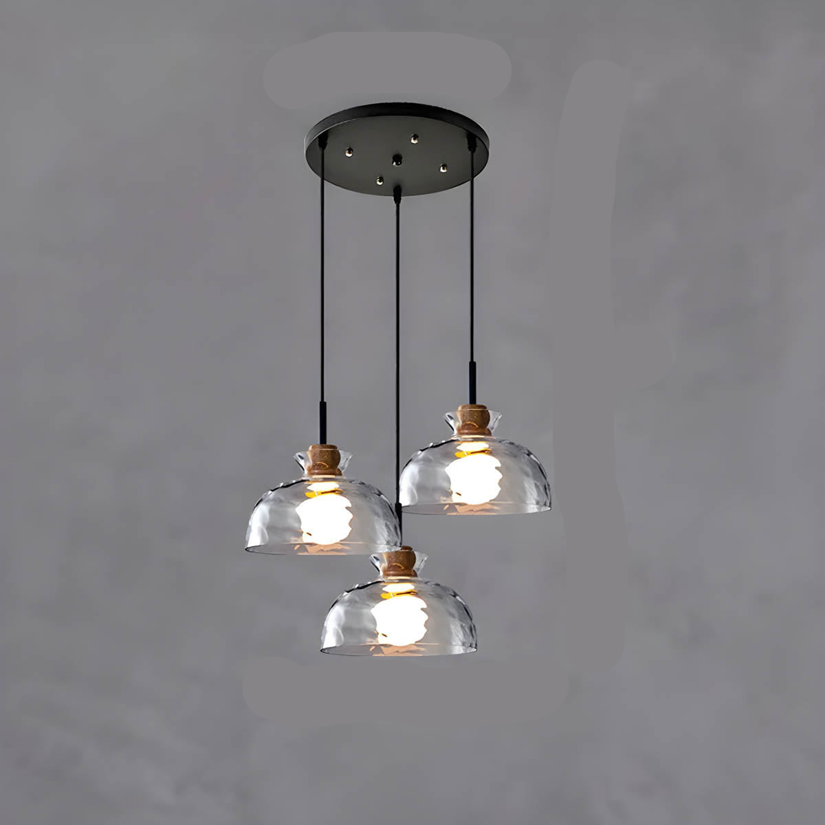 TOKYO Glass Chandelier – Minimalist Elegance with Ambient LED Lighting