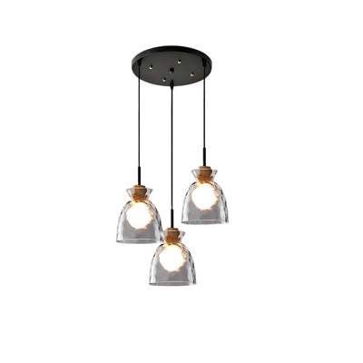 TOKYO Glass Chandelier – Minimalist Elegance with Ambient LED Lighting