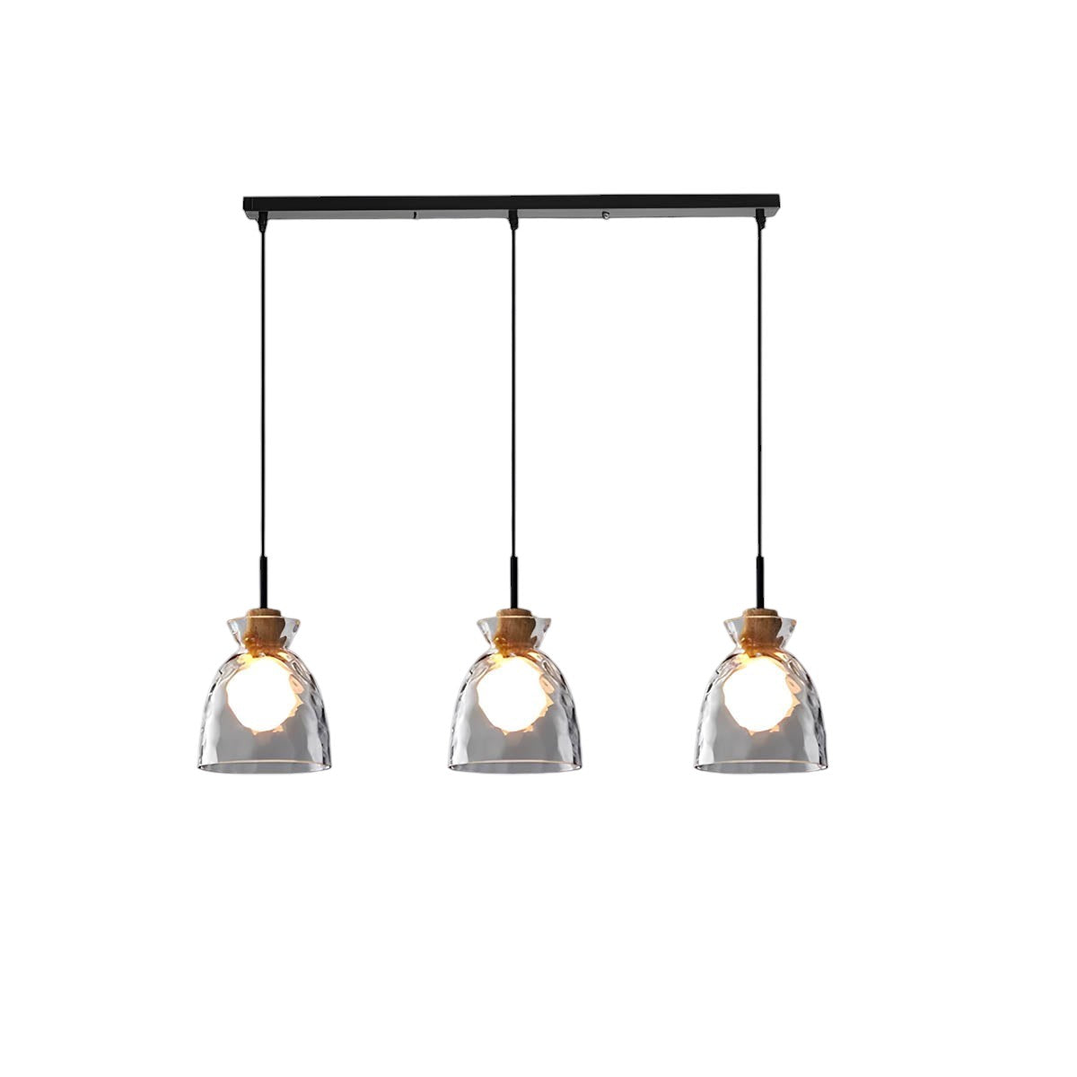 TOKYO Glass Chandelier – Minimalist Elegance with Ambient LED Lighting